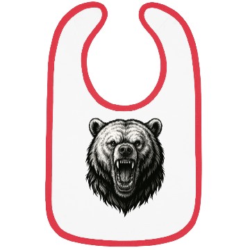 Discover Fierce Roaring Bear Head Bibs – Bold Wilderness