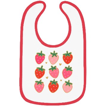 Discover Strawberry Coquette Summer Vacation Bibs