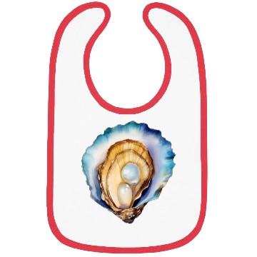 Discover Watercolor Oyster Shell Bibs