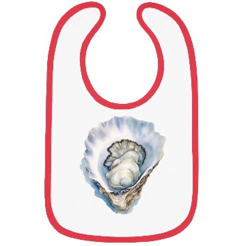 Discover Watercolor Oyster Shell Bibs