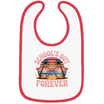 Discover School's Out Forever Retired Teacher 2025 Bibs
