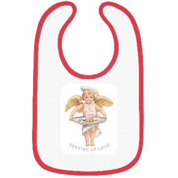 Discover Chef Cook Valentine SERVING UP LOVE Cupid Angel Bibs