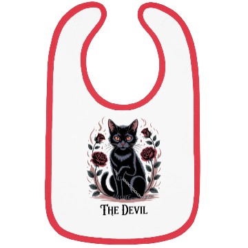 Discover The Devil Tarot Cat Art Bibs