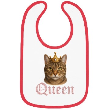 Discover Queen Cat with Crown Bibs
