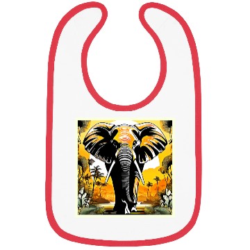 Discover Majestic Elephant Sunset Bibs