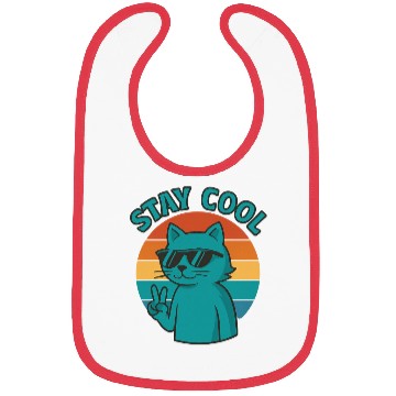 Discover Stay Cool Cat – Retro Vibes Bibs