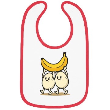 Discover Angry Eggs Carrying Banana – Cartoon Fun Bibs