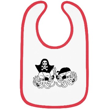 Discover Two octopus pirate sailing crew captain privateer Bibs