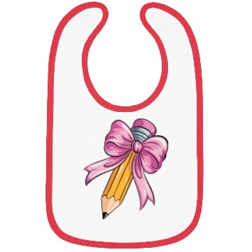 Discover Teacher Coquette Bow Pencil Bow Bibs