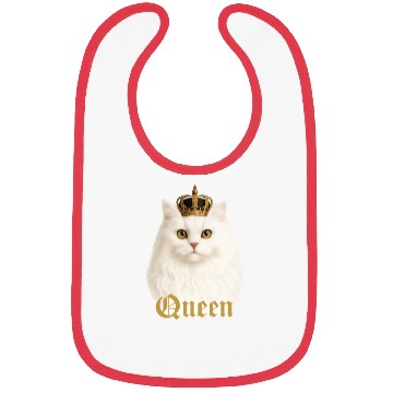 Discover White fluffy Queen Cat Bibs
