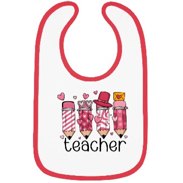 Discover Teacher Valentine Bibs