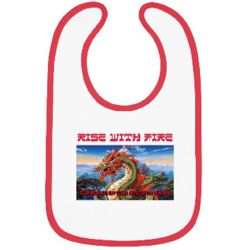 Discover Rise With Fire Guardian Dragon Roaring Bibs