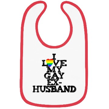 Discover Rainbow Heart I Love My Gay Ex-Husband LGBTQ+ Ally Bibs