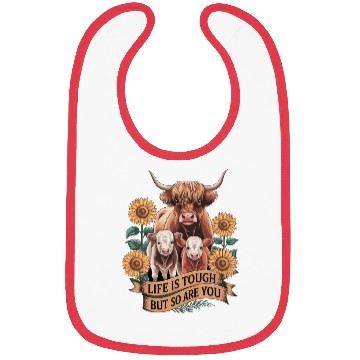 Discover Highland Cow LIFE IS TOUGH Bibs