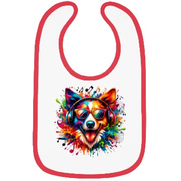 Discover Dog Beats Colorful Bibs