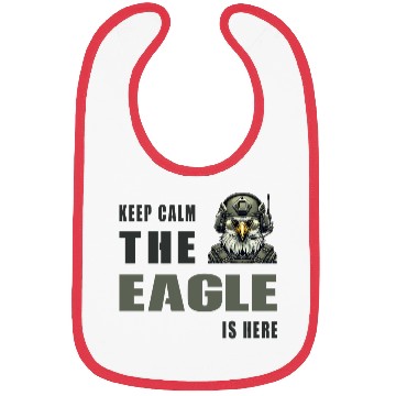 Discover Keep Calm - The Eagle Is Here Bibs