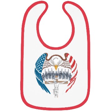 Discover USA Cross Soldiers Eagle Bibs