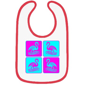 Discover Flamingo Waves Pop Art Bibs