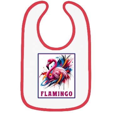 Discover Graffiti Flamingo Explosion Bibs