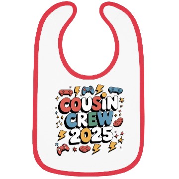 Discover Cousin Crew 2025 Video Game Controllers Family Bibs