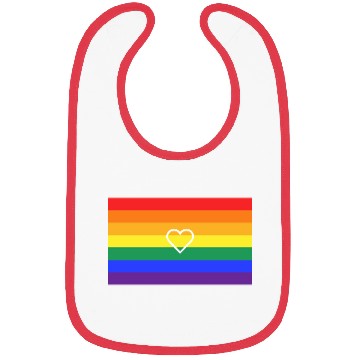 Discover Rainbow Heart Pride Flag Bibs