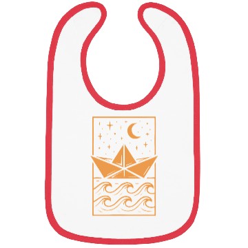 Discover Paper Boat and Moon Men's Bibs