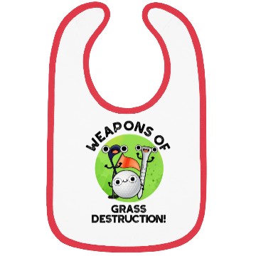 Discover Weapons Of Grass Destruction Funny Golf Pun Bibs
