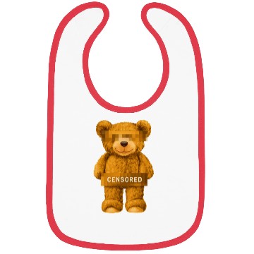 Discover Censored Teddy Bear Bibs