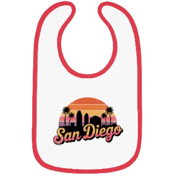 Discover San Diego Text Design Bibs