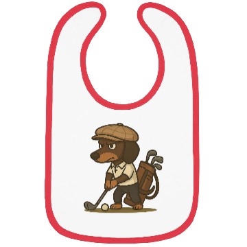 Discover Funny Golfer Gift – Dachshund on the Bibs