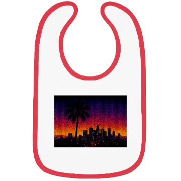 Discover Tokyo Night Skyline Vaporwave Poster Bibs
