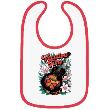 Discover Vacation Time – Butterfly Guitar Bloom Bibs