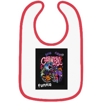 Discover Crazy Cartoon Horror Vibes Bibs