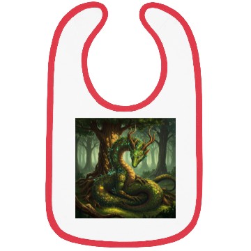 Discover Enchanted Forest Serpent Design Bibs