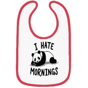 Discover Panda I Hate Mornings Saying Bibs