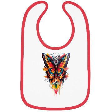 Discover Fire Drip Butterfly – Psychedelic Tattoo Bibs