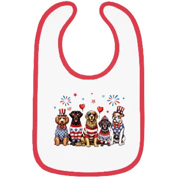 Discover Patriotic Dogs Bibs