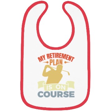 Discover Funny Golfer Retirement Plan Bibs