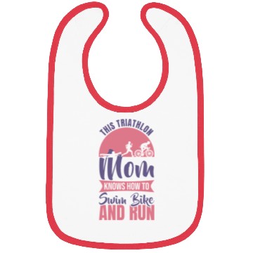 Discover Swim Bike Run Mom Bibs
