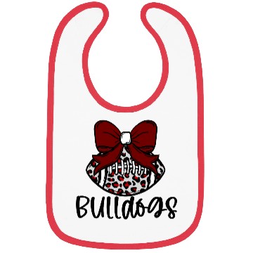 Discover Coquette Bow Leopard Football Bibs