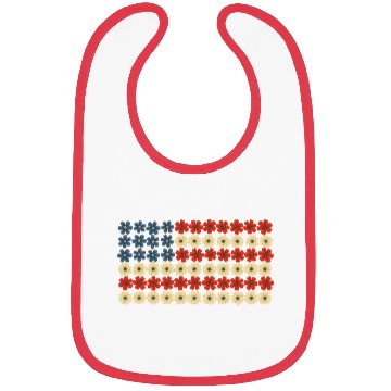 Discover 4th of July Flag Flower Bibs