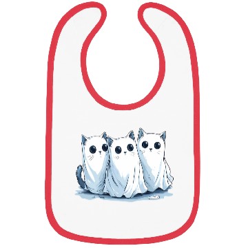 Discover Funny Ghost Cat Bibs