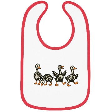 Discover Funny Goose Skeleton Halloween Spooky Bibs