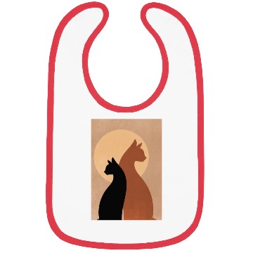 Discover comfy elegant cat design Bibs,cat and her shadow