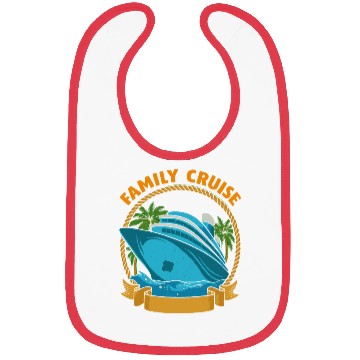 Discover Family Cruise Ship Palm Trees Rope Bibs