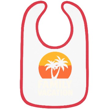 Discover Family Vacation Palm Trees Sunset Beach Bibs