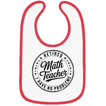 Discover Retired Math Teacher Retirement Bibs