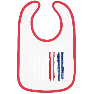Discover Patriotic Cat Lover - American Flag with Cat Silho Bibs