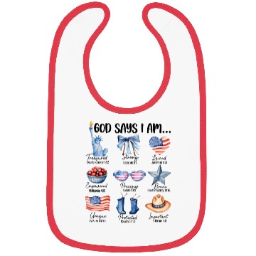 Discover Christian God Says I Am Bibs