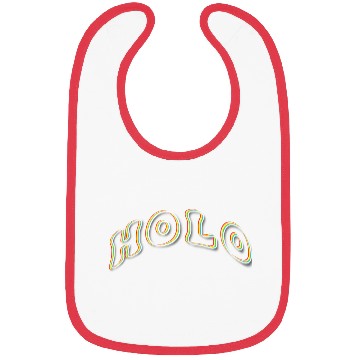 Discover HOLO – Retro Neon Vibe Text Art Bibs